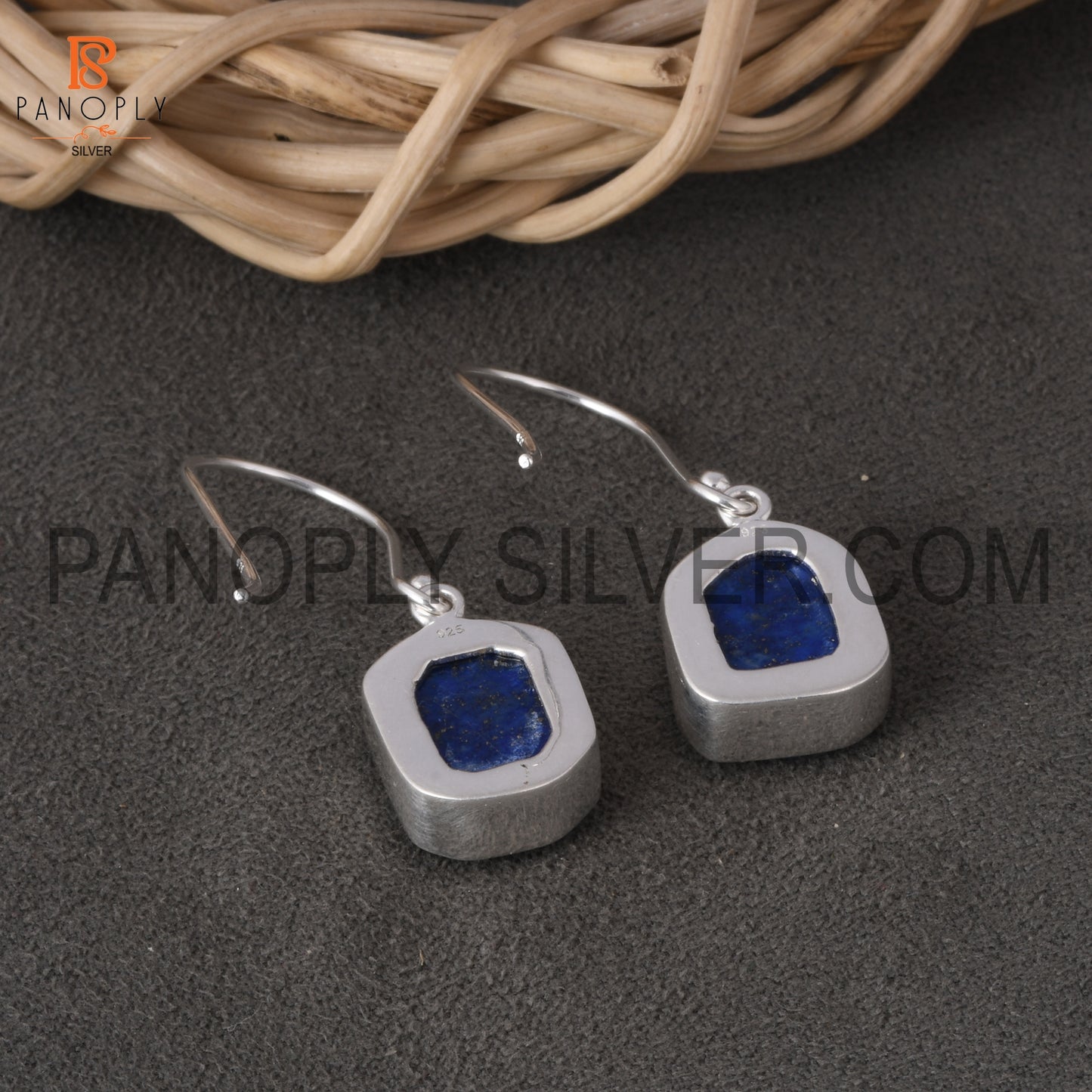 Pure 925 Sterling Silver Gemstone Statement Earrings