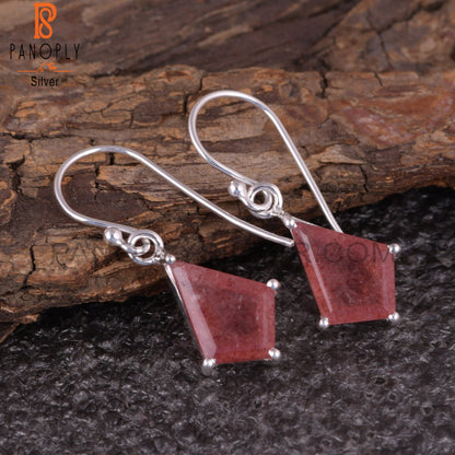 Strawberry Quartz 925 Stamp Kite Unique Fine Jewelry