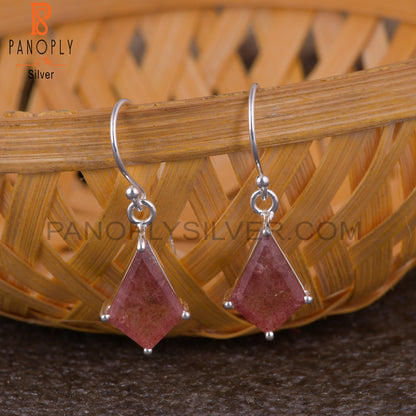 Strawberry Quartz 925 Stamp Kite Unique Fine Jewelry