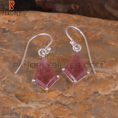 Strawberry Quartz 925 Stamp Kite Unique Fine Jewelry