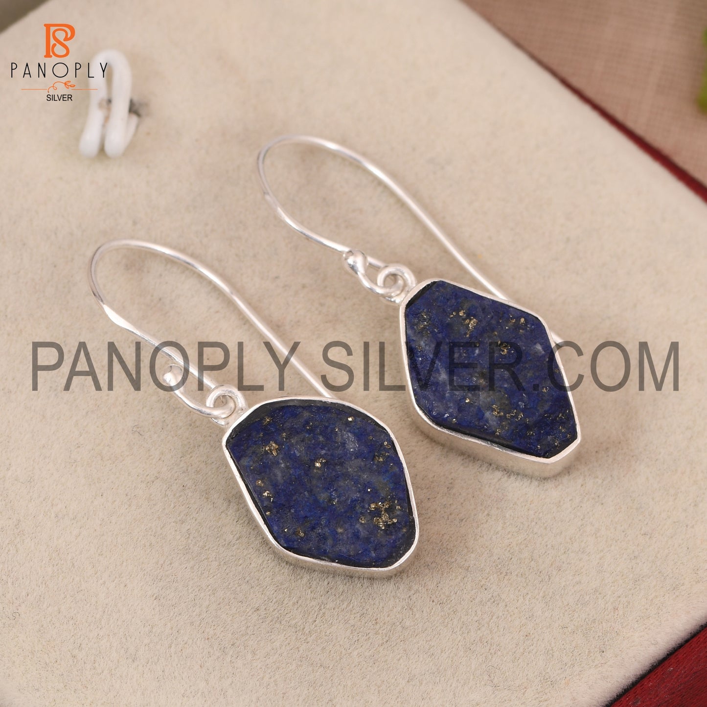 Lapis Dangle Raw Blue Gemstone Boho Earrings