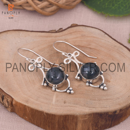 Moss Agate 925 Silver Green Stone Filigree Earrings