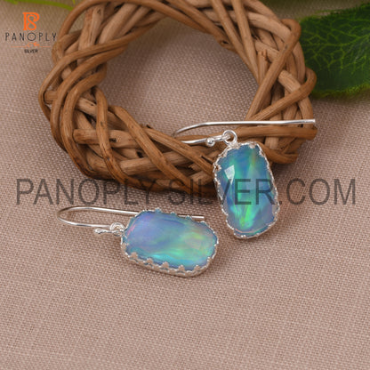 Aurora Opal Sky Gemstone Dangle Earrings Gift For Mother