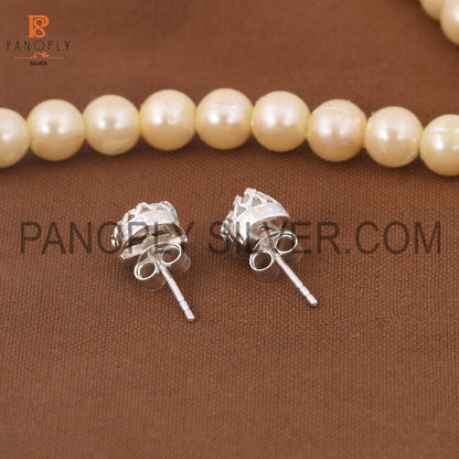 Ethiopian Opal Stud 925 Silver Earrings for Girls
