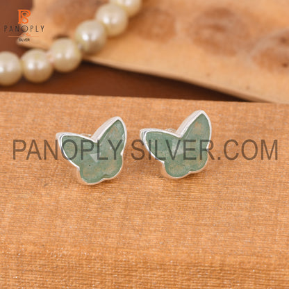 925 Quality Silver Cute Butterfly Shape Stud Gift For Women's