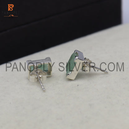 Green Strawberry Quartz 925 Silver Gem Stud Jewelry for Women's Day
