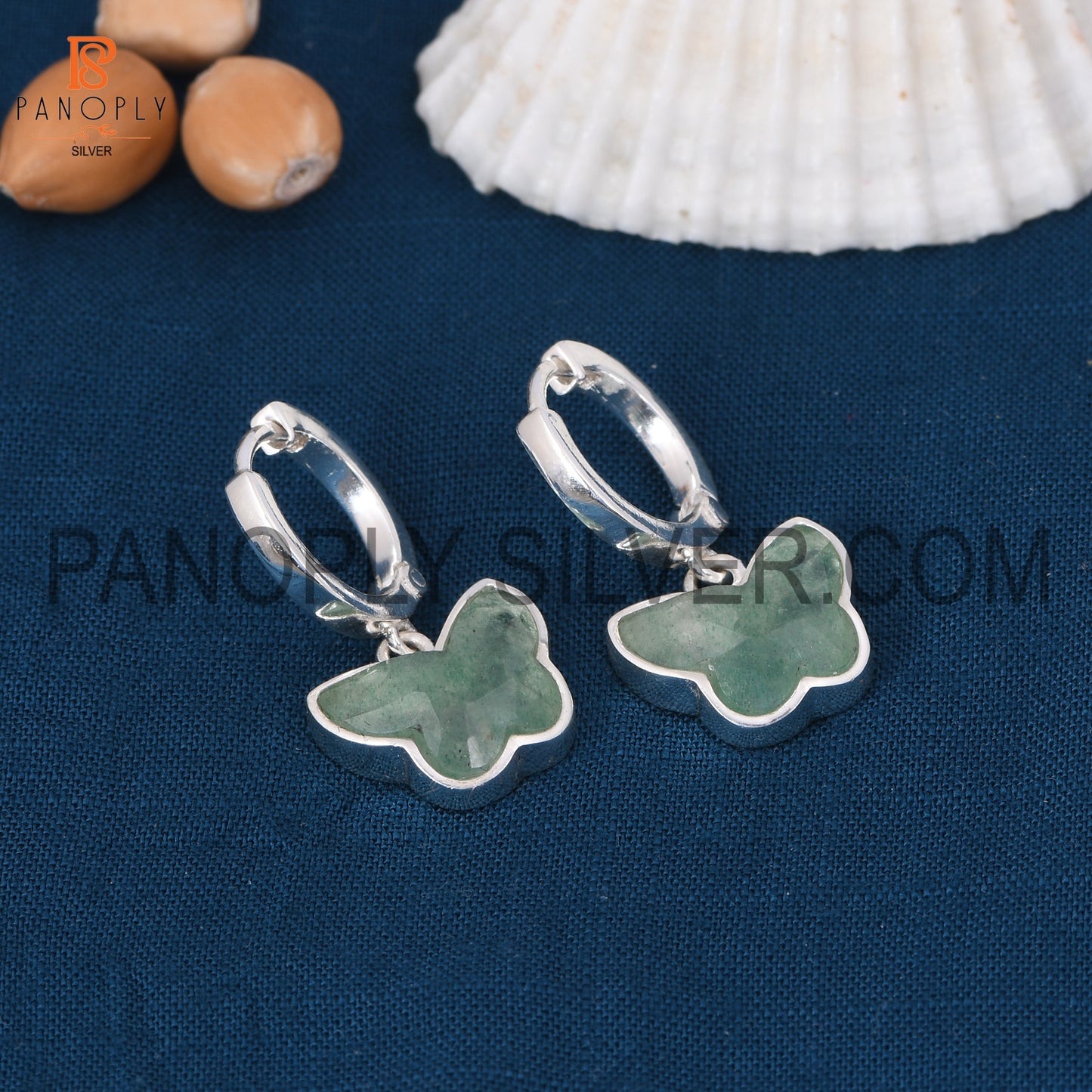 925 Quality Silver Cute Butterfly Shape Hoop Stud Earring