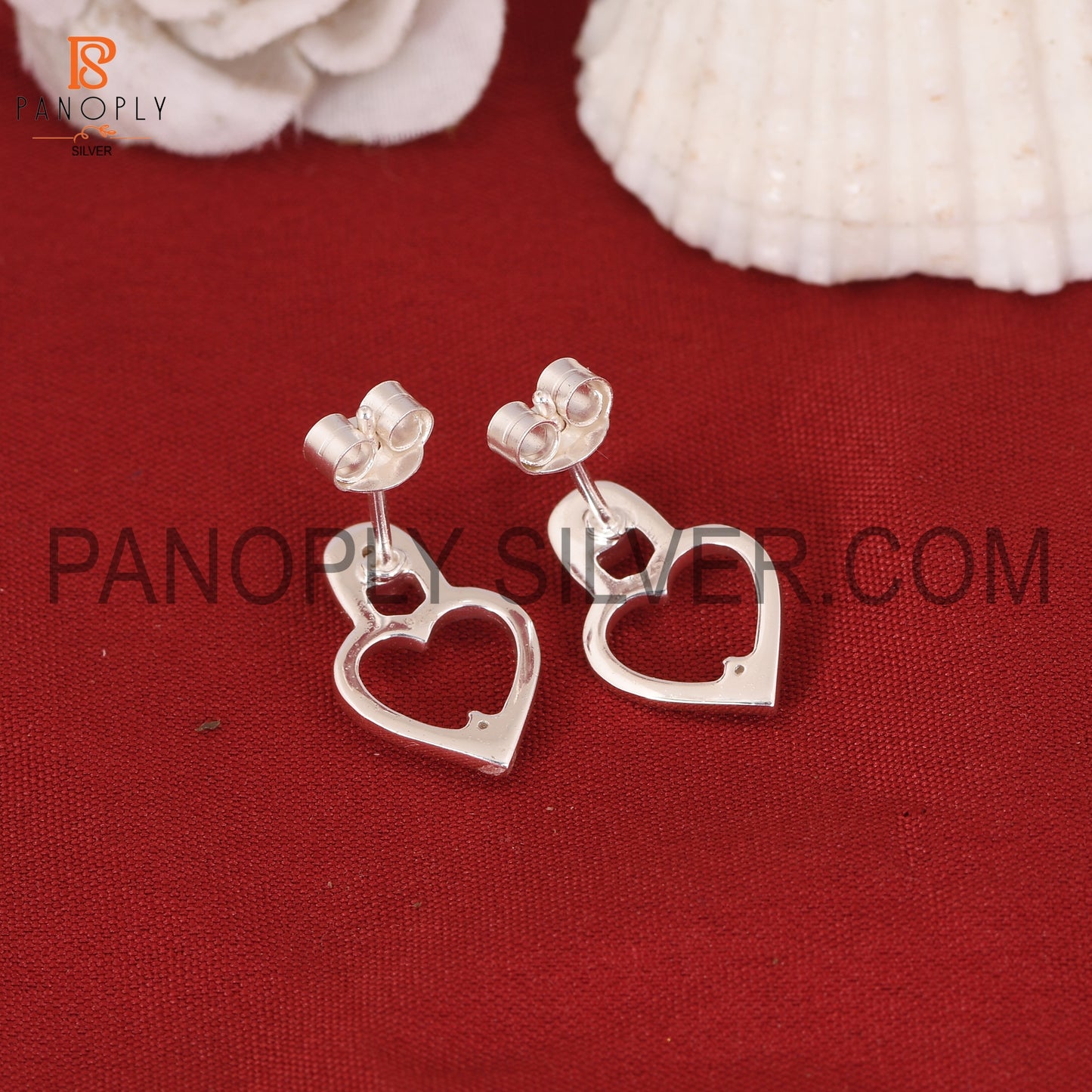 Heart Shape Pearl Silver Earring For Love