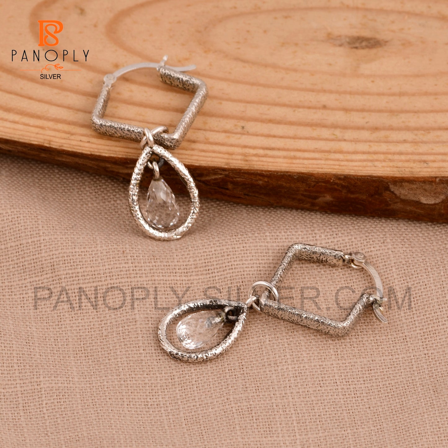 Solid 925 Silver Drop Earrings For Women