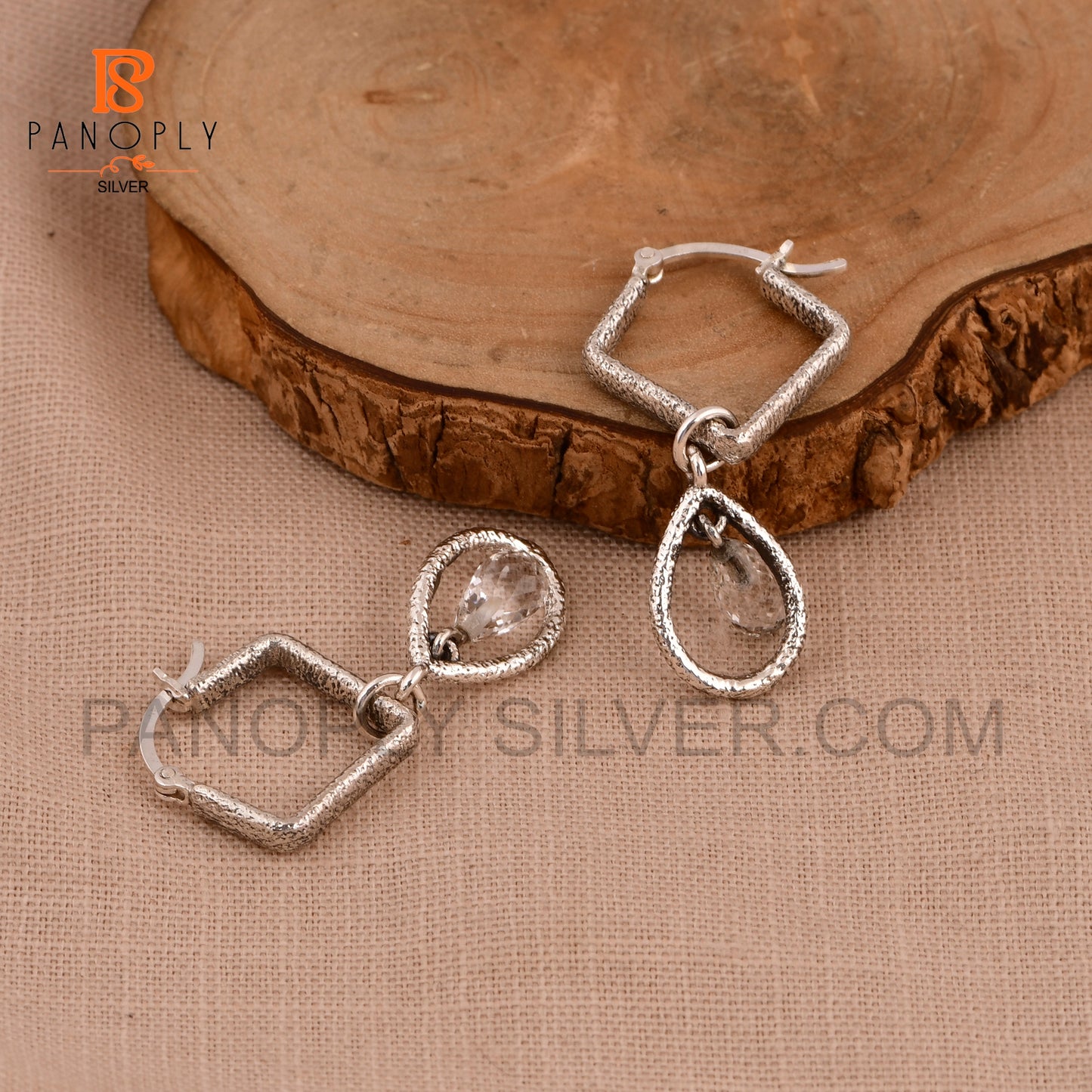 Solid 925 Silver Drop Earrings For Women