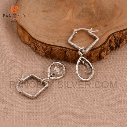 Solid 925 Silver Drop Earrings For Women