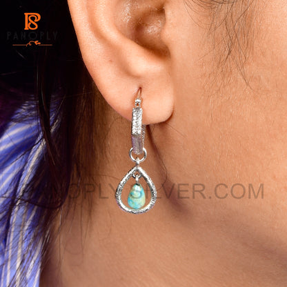 Solid 925 Silver Drop Earrings For Women