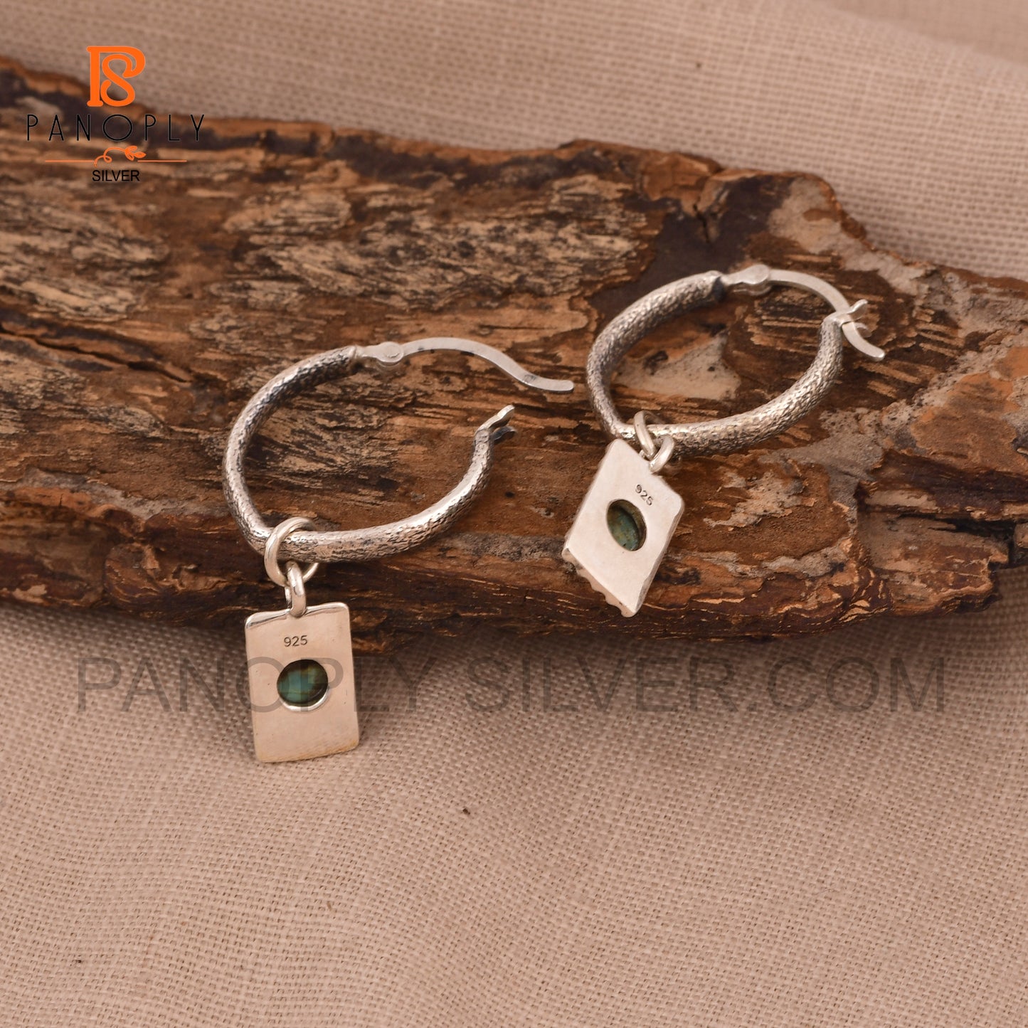 925 Sterling Silver Sun Charm Hoop Earring For Women