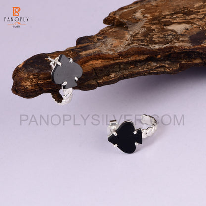 Black Onyx Ace of Spades Sterling Silver Stud Earrings – Poker-Inspired Jewelry