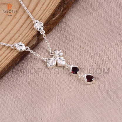 Garnet 925 Silver Pendant Birthstone Jewelry