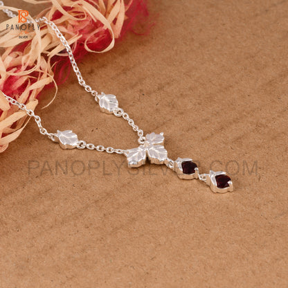 Garnet 925 Silver Pendant Birthstone Jewelry