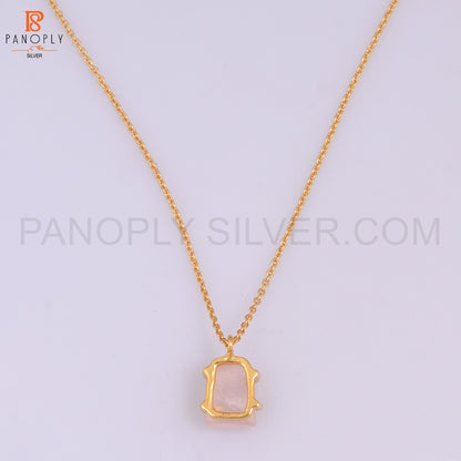 Rose Quartz 18K Gold Plated 925 Quality Pendant & Necklaces