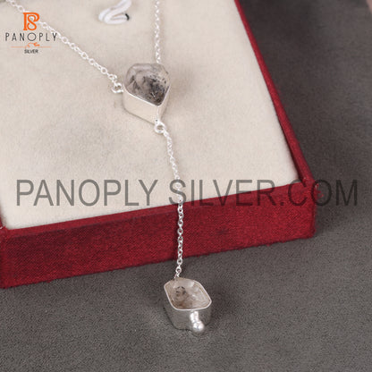 Herkimer Diamond Rough Unshaped 925 Silver Necklaces