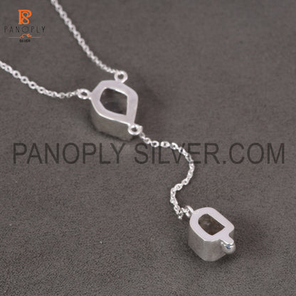 Herkimer Diamond Rough Unshaped 925 Silver Necklaces