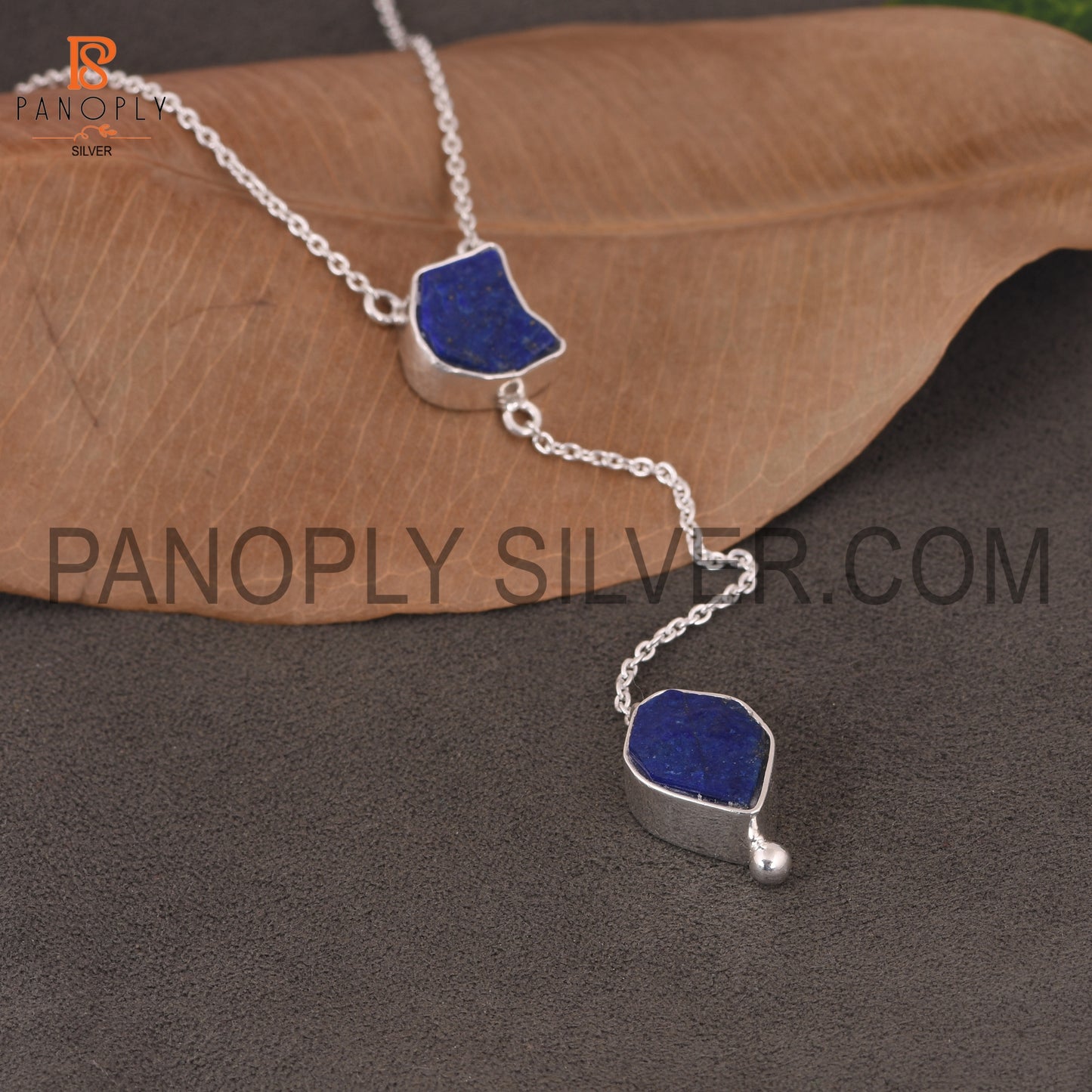 Lapis Rough December Birthstone Blue 925 Silver Pendants
