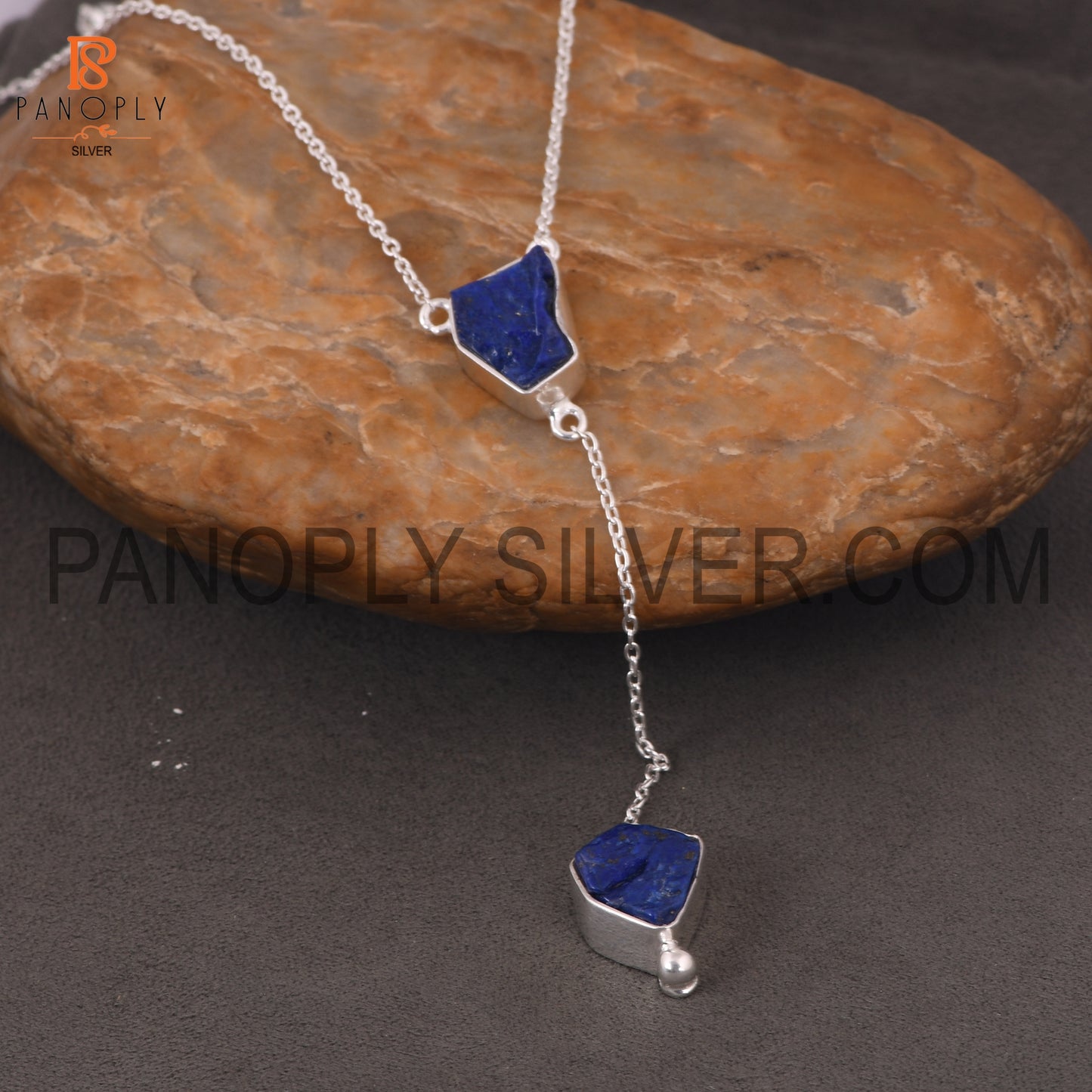 Lapis Rough December Birthstone Blue 925 Silver Pendants