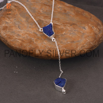 Lapis Rough December Birthstone Blue 925 Silver Pendants