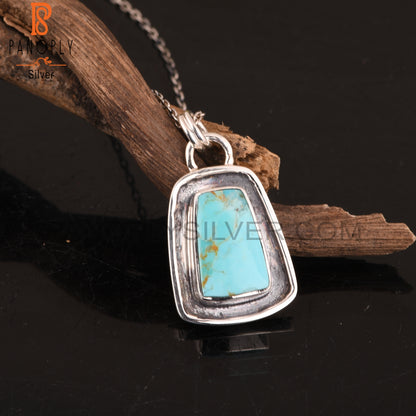 Kingman Turquoise 925 Silver Engagement Pendant