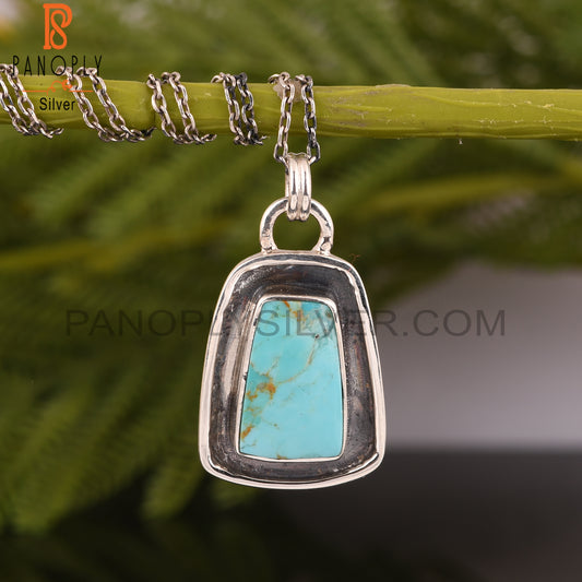 Kingman Turquoise 925 Silver Engagement Pendant