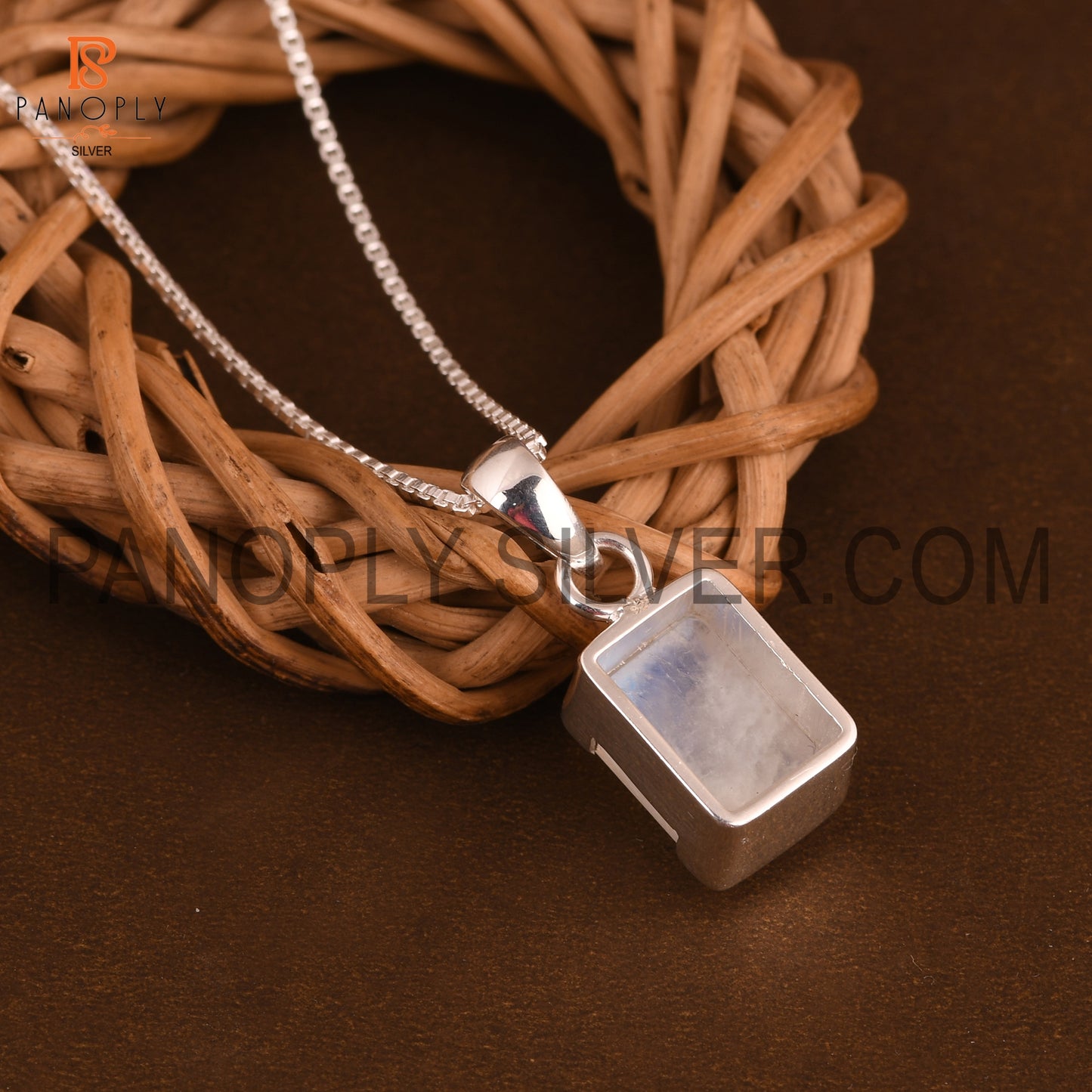 Rainbow Baguette Shape Adjustable Long Chain Pendant