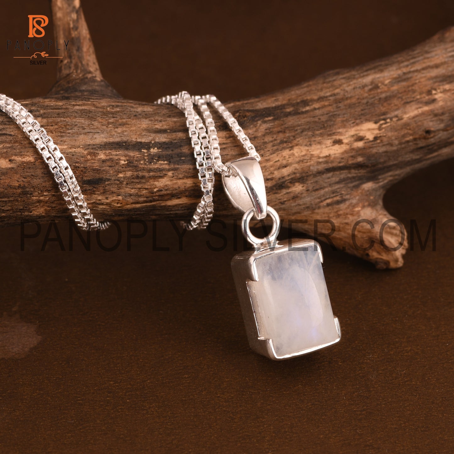 Rainbow Baguette Shape Adjustable Long Chain Pendant