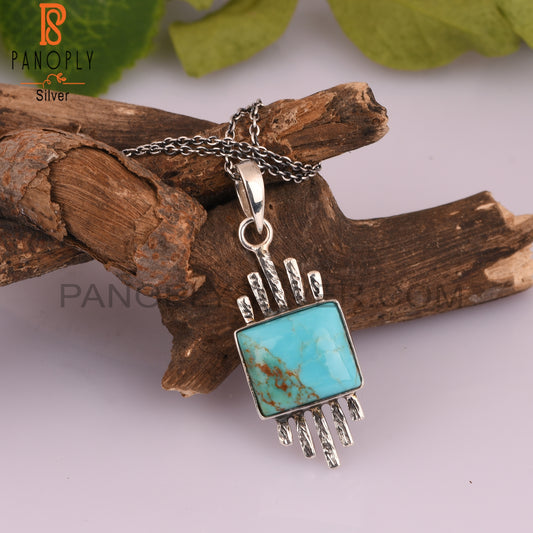 Kingman Turquoise 925 Sterling Silver Pendant For Gift