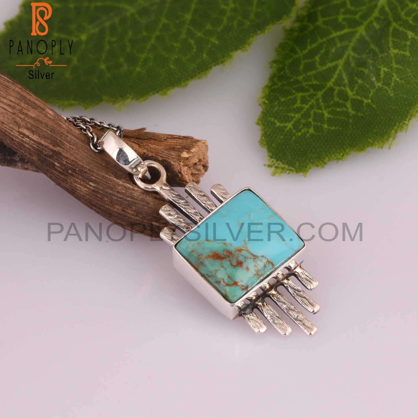 Kingman Turquoise 925 Sterling Silver Pendant For Gift