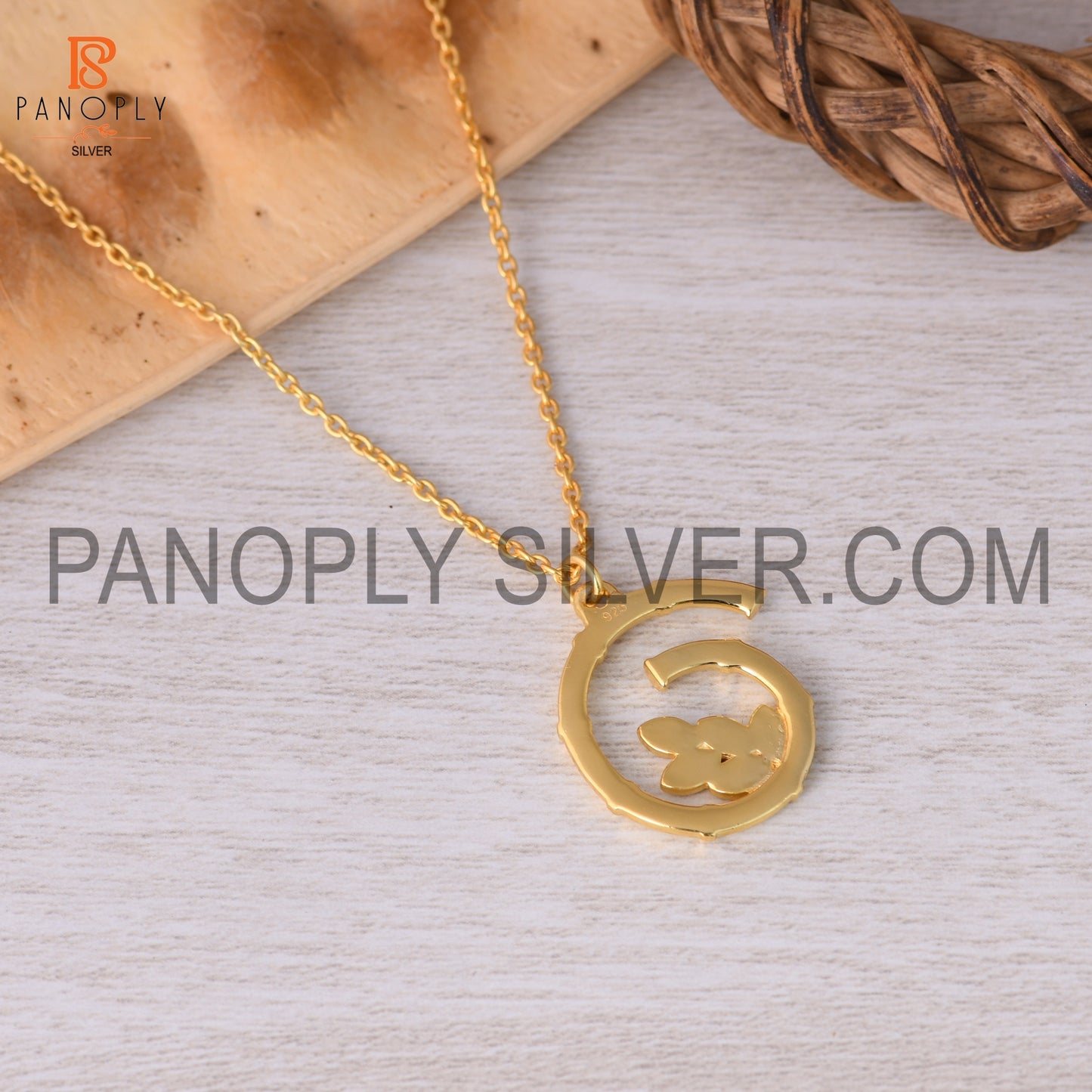 Long Chain Gold Plated Fancy Leaf Pendant