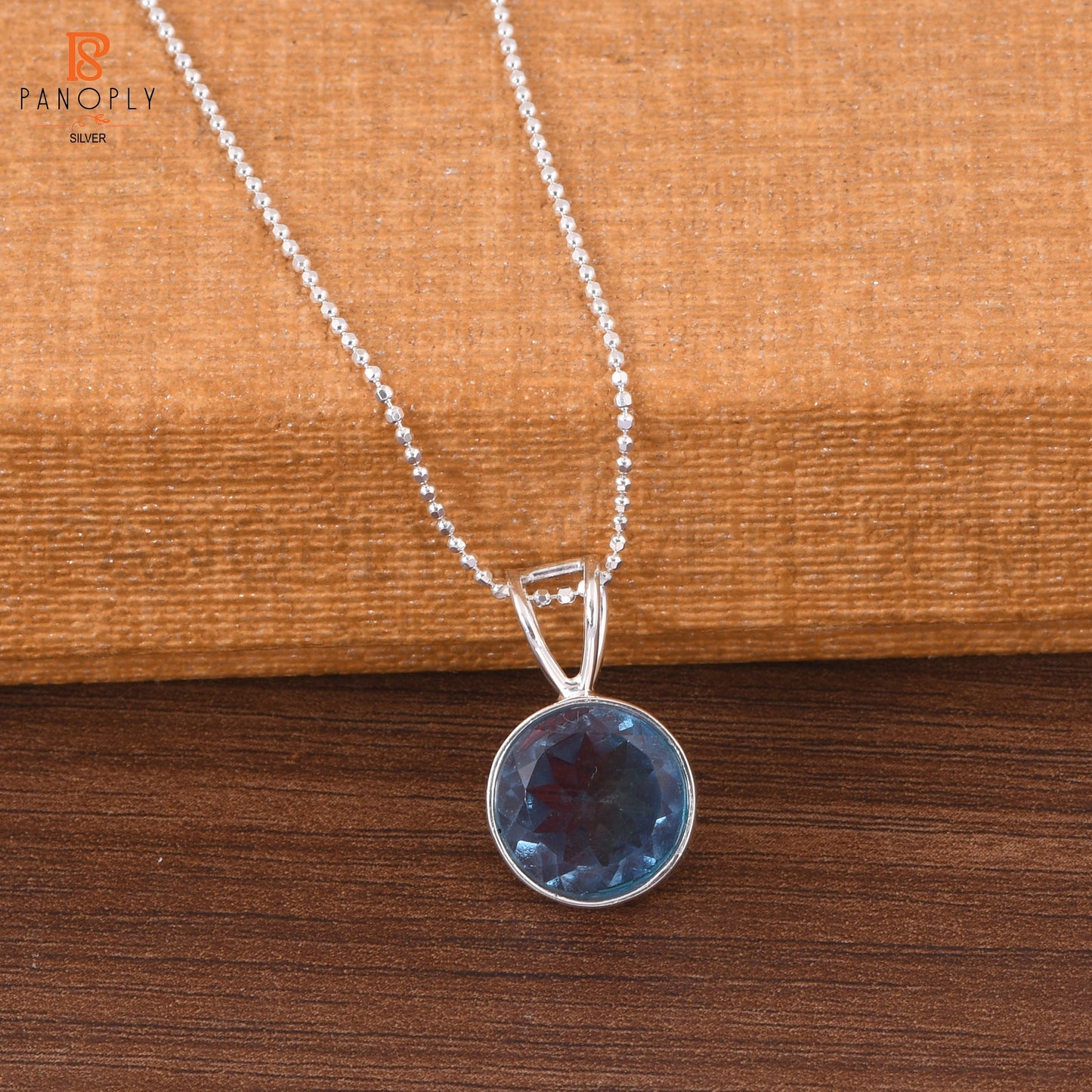 Bio Alexandrite Doublet Quartz Ball Chain Pendant Necklace