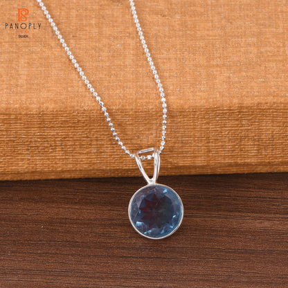 Bio Alexandrite Doublet Quartz Ball Chain Pendant Necklace