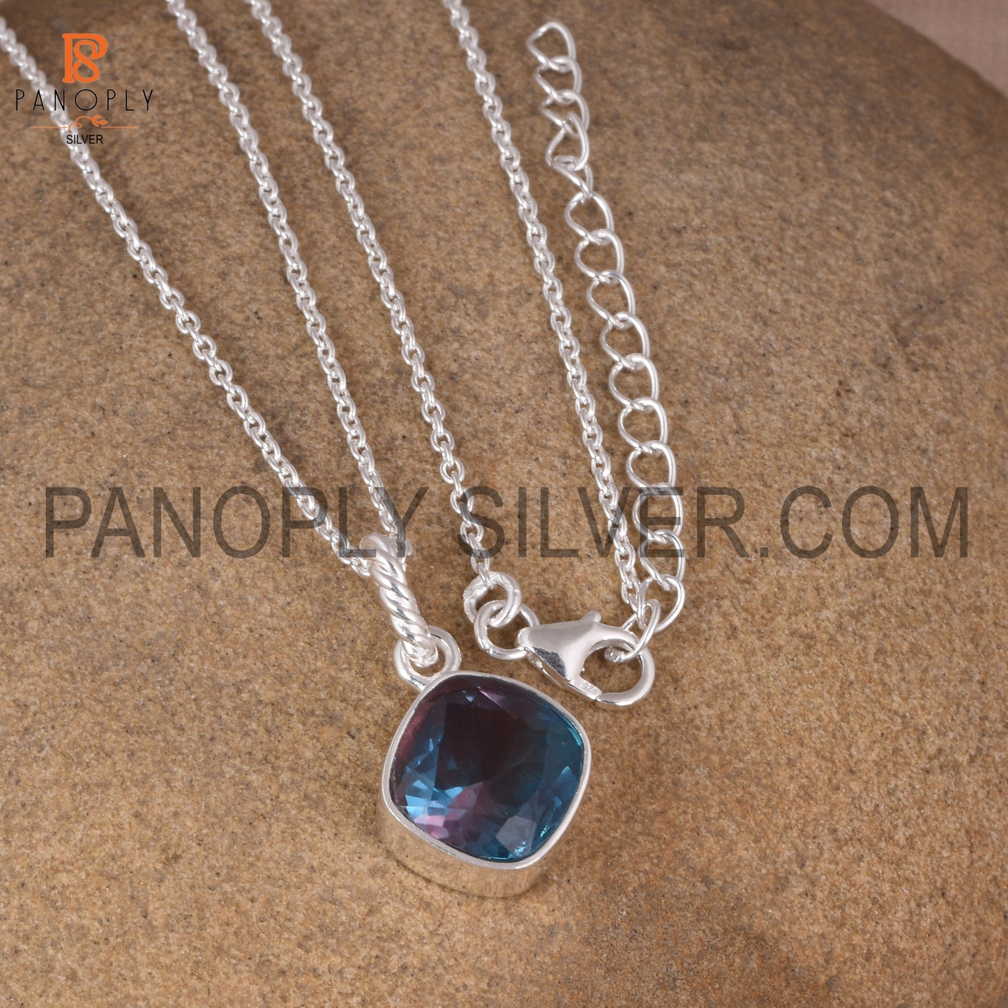 Alexandrite Cushion Cut 925 Quality Silver Pendants