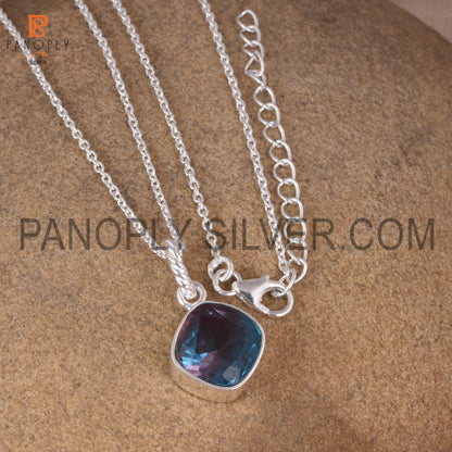 Alexandrite Cushion Cut 925 Quality Silver Pendants