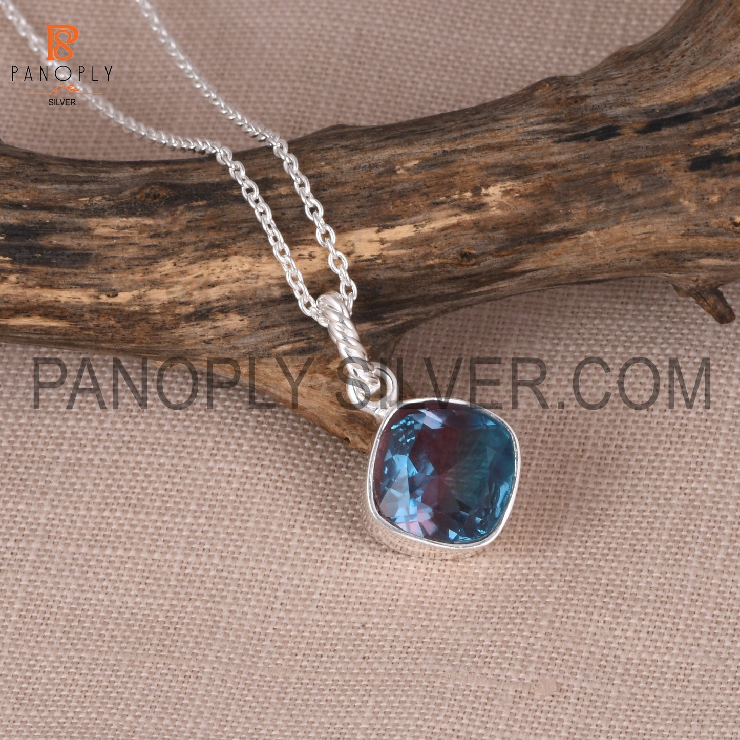 Alexandrite Cushion Cut 925 Quality Silver Pendants