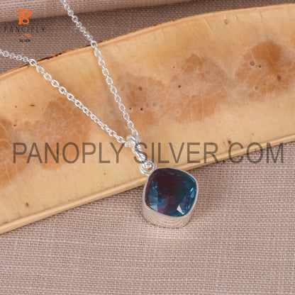 Alexandrite Cushion Cut 925 Quality Silver Pendants