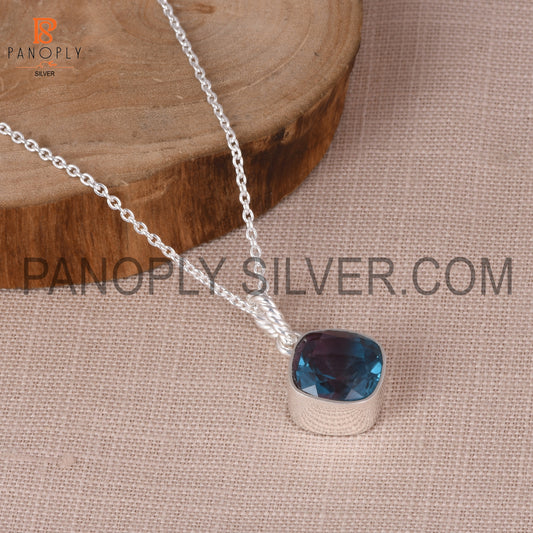 Alexandrite Cushion Cut 925 Quality Silver Pendants