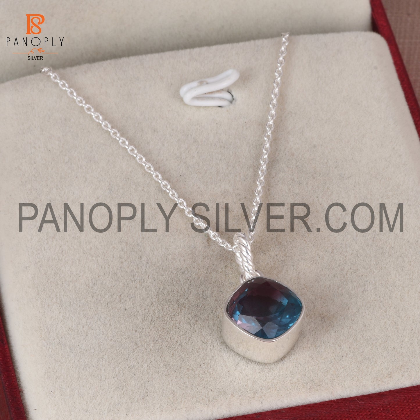 Alexandrite Cushion Cut 925 Quality Silver Pendants