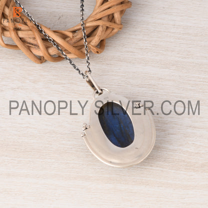 Labradorite 925 Sterling Silver Jewelry Pendant for Women