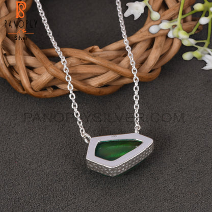 Aurora Opal Green 925 Sterling Silver Pendant