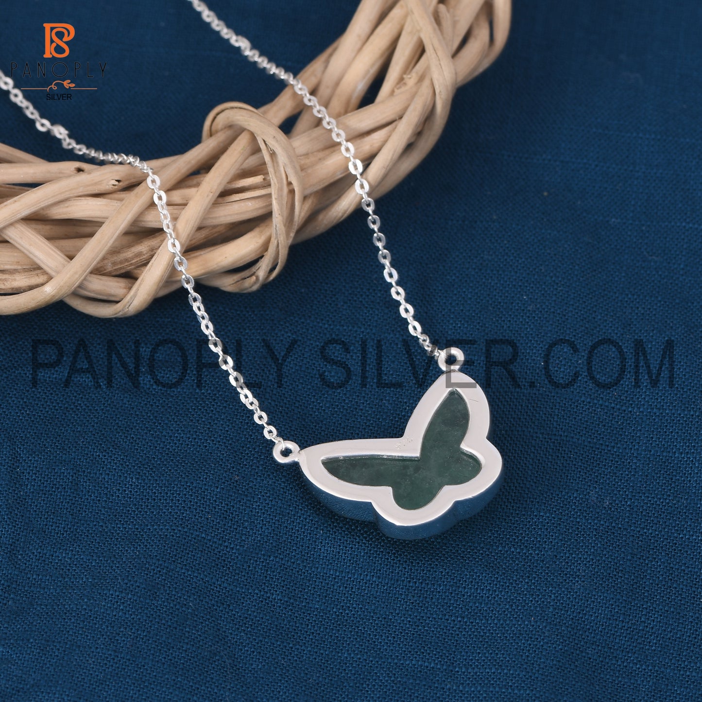 Butterfly 925 Silver Chain Adjustable Pendant