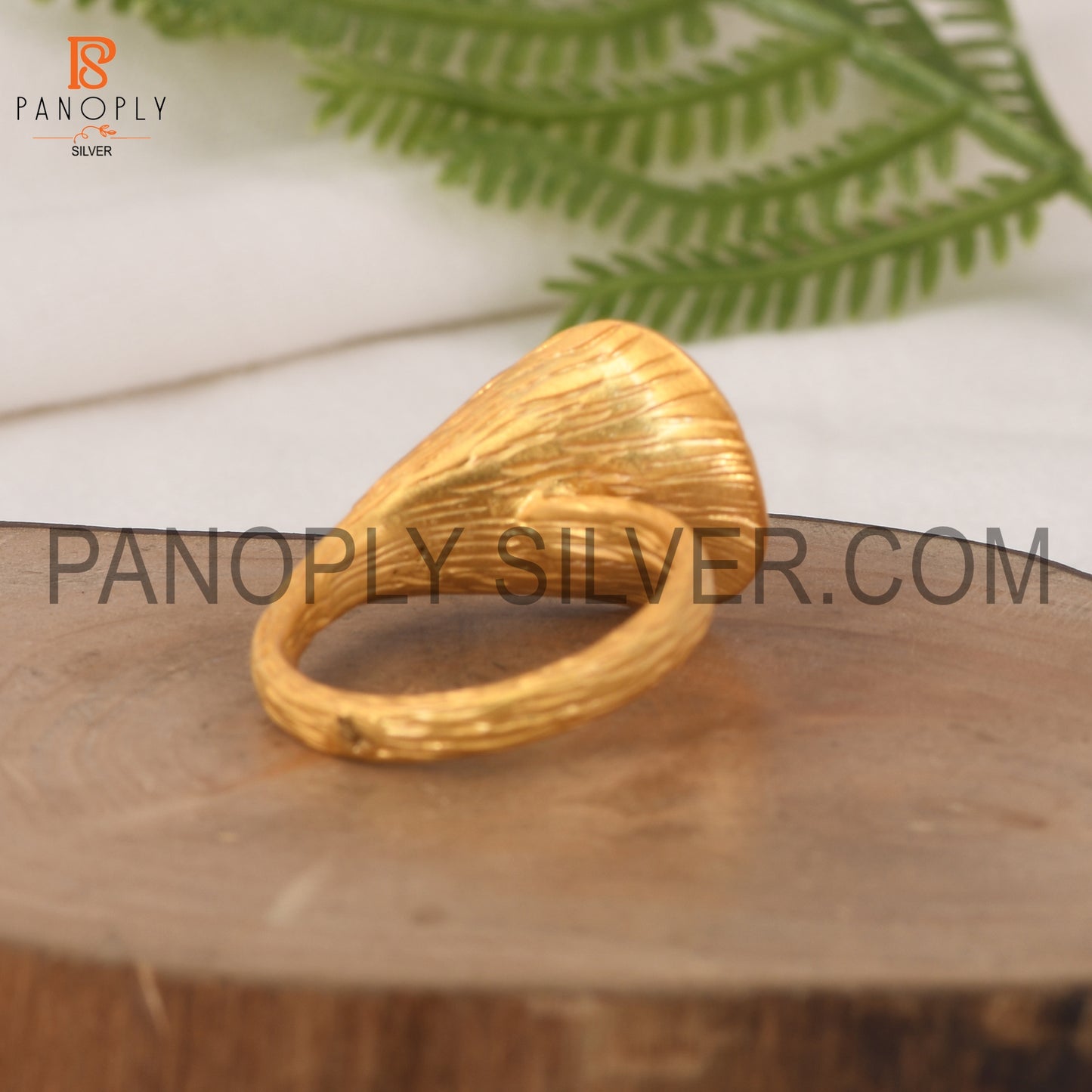 925 Sterling Silver Gold Plated Calla Lily Flower Ring