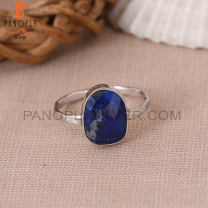 Lapis Gemstone 925 Sterling Silver Blue Rings