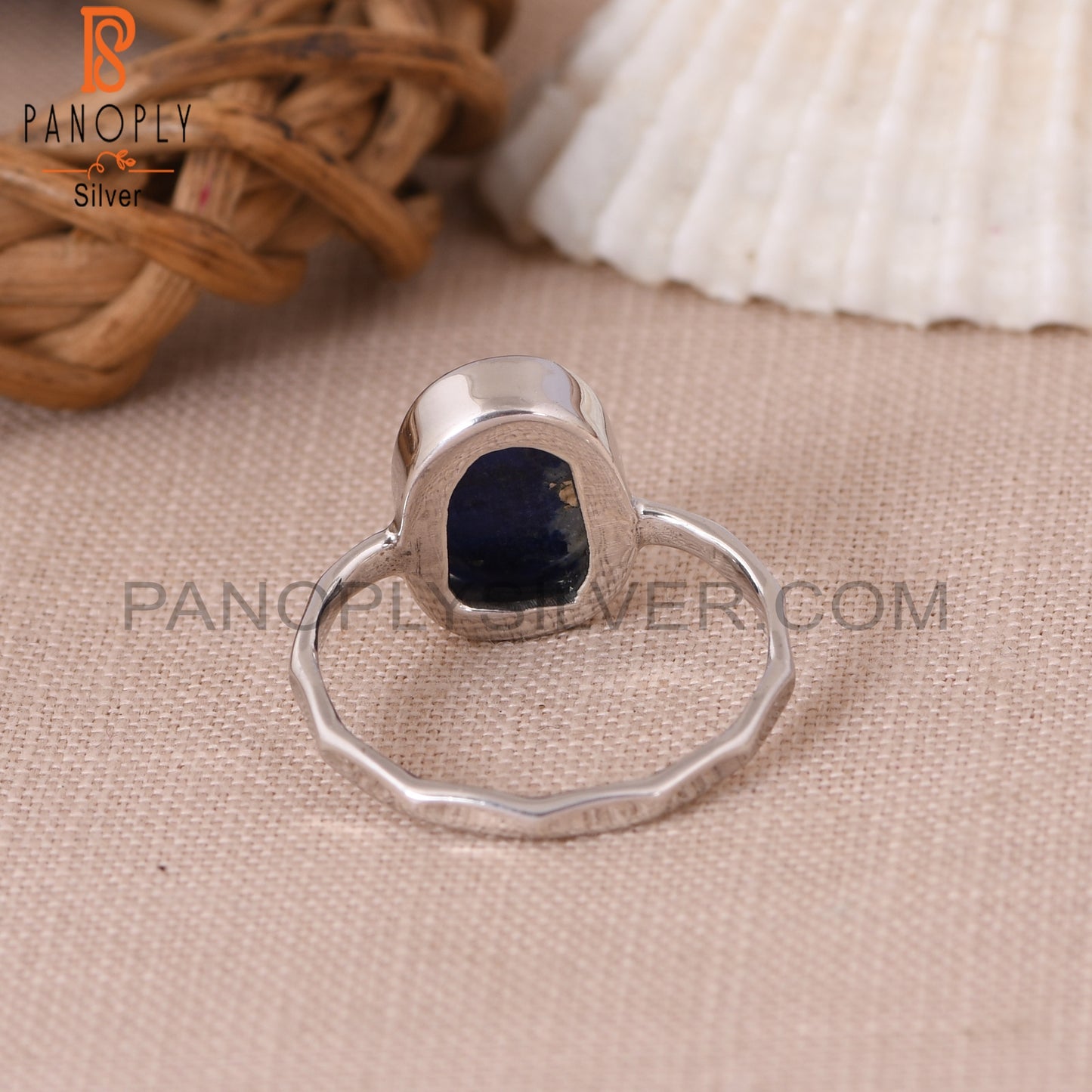 Lapis Gemstone 925 Sterling Silver Blue Rings