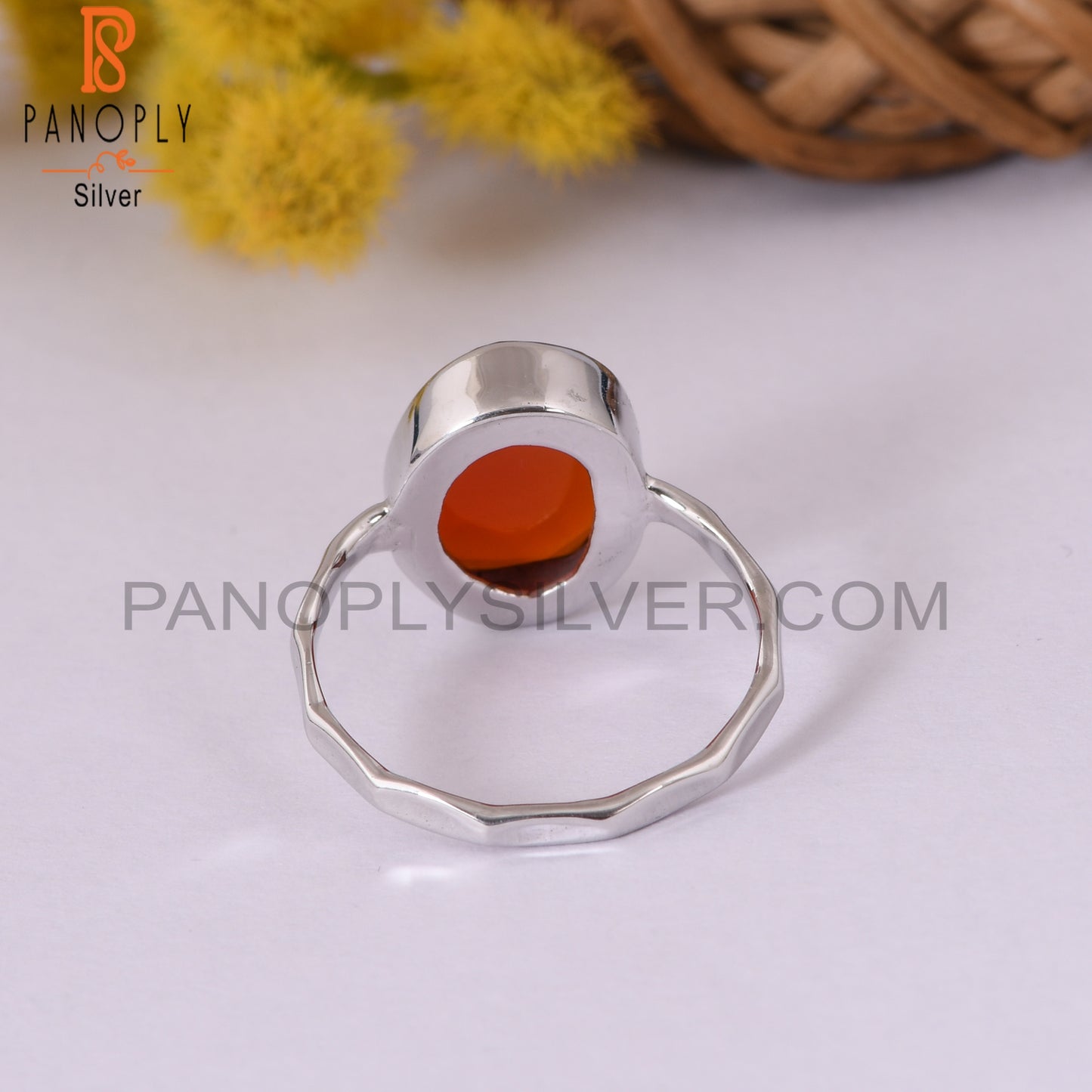 Carnelian Rough Gemstone Handmade Chalcedony Rings