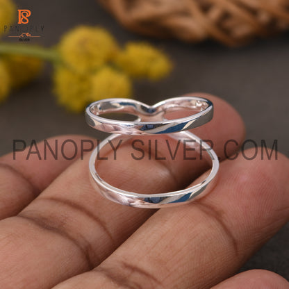 925 Quality Cress Cross Silver X Shape Rings
