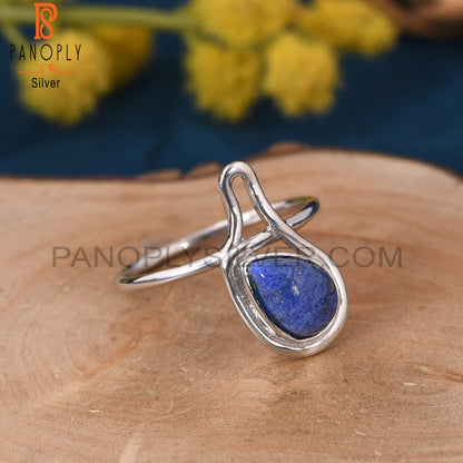 Nature Lapis Lazuli Inspired 925 Silver Ring Jewelry